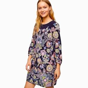 Ann Taylor Loft Vibrant medallion paisley floral Casual Glam Eye catching dress